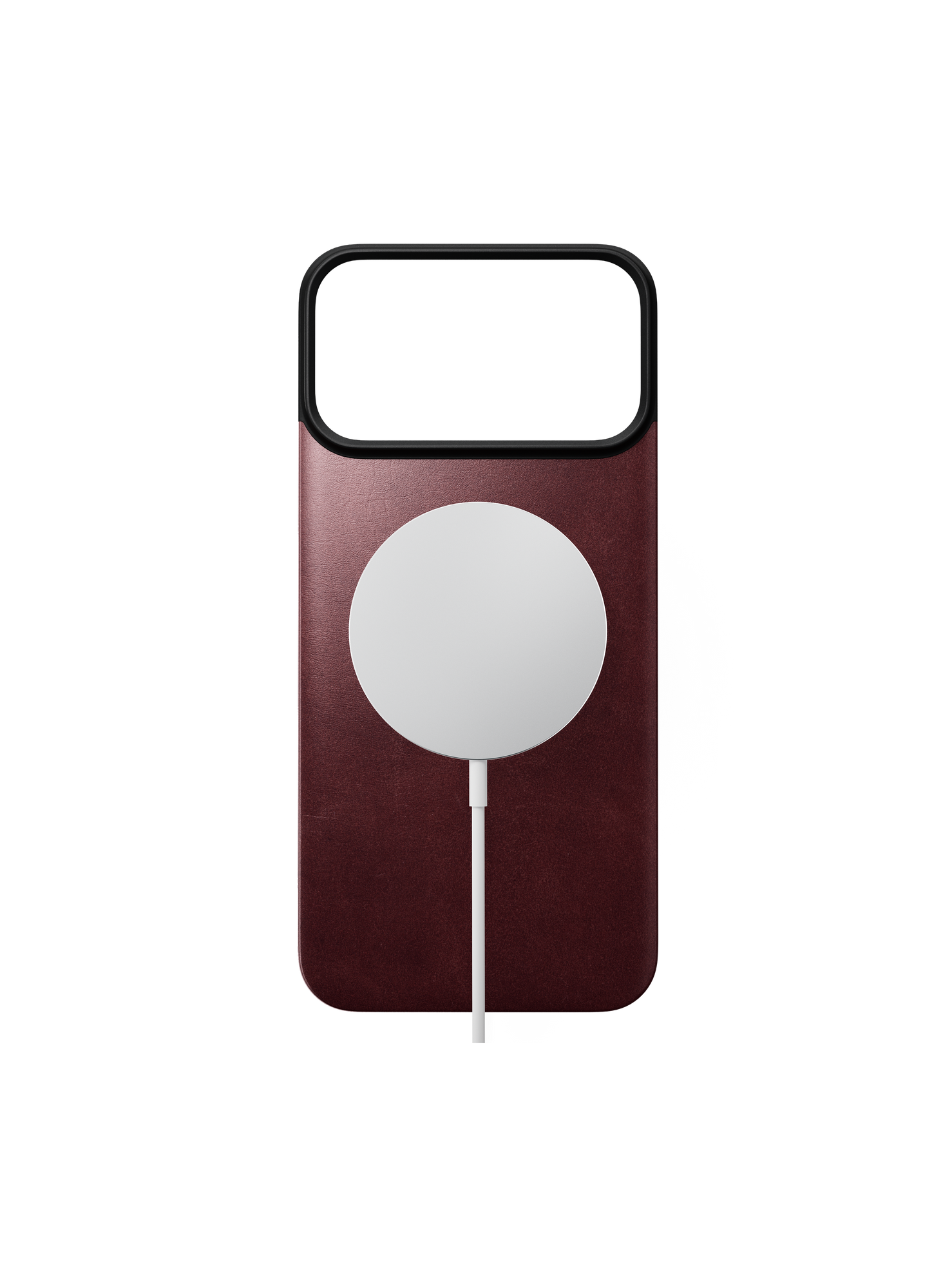Nomad Magnetic Back with Horween Leather for iPhone 18 Pro Max - Burgundy