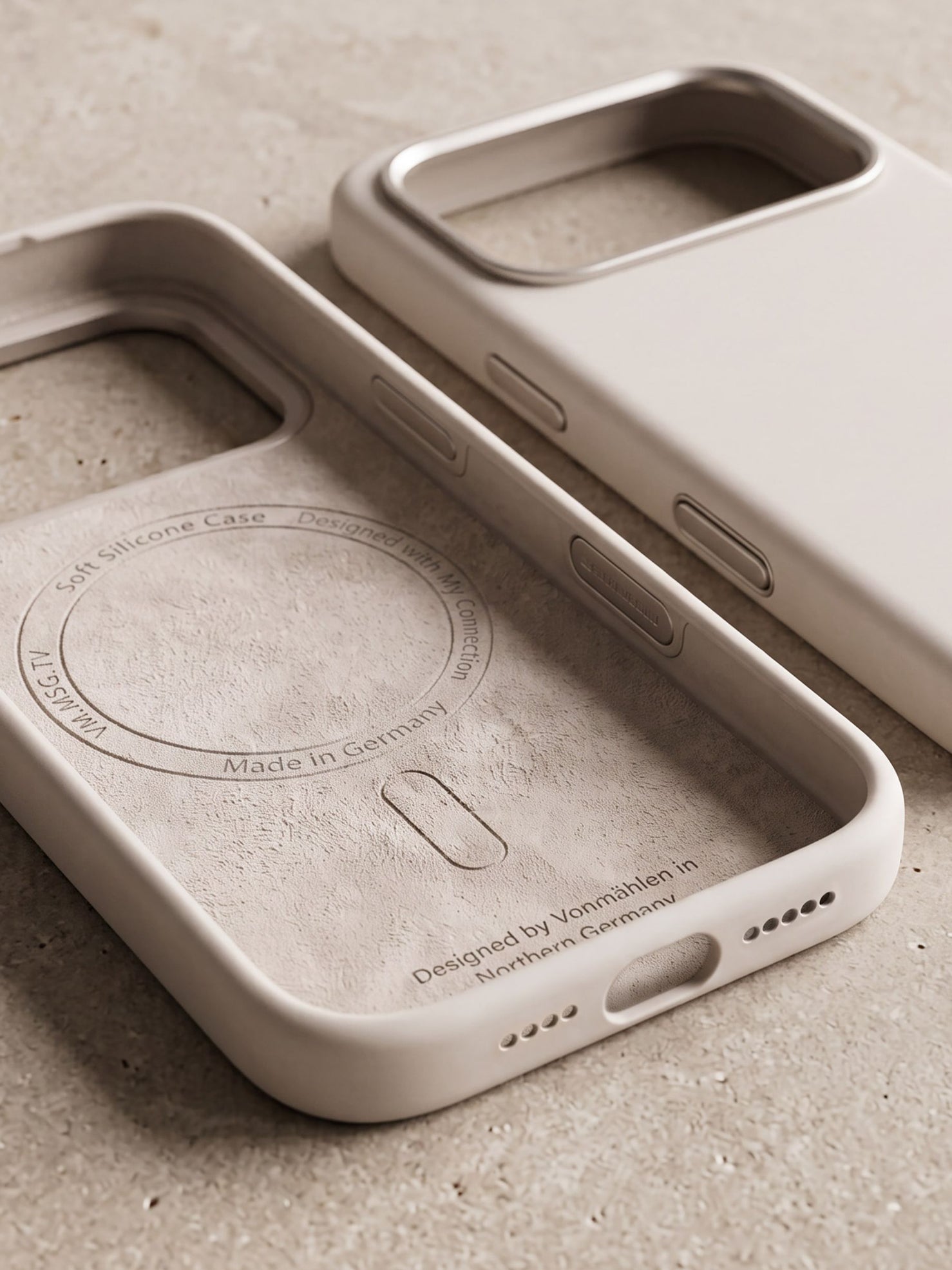 Vonmaehlen Soft Silicone Case for iPhone 18 Pro Max - Cream
