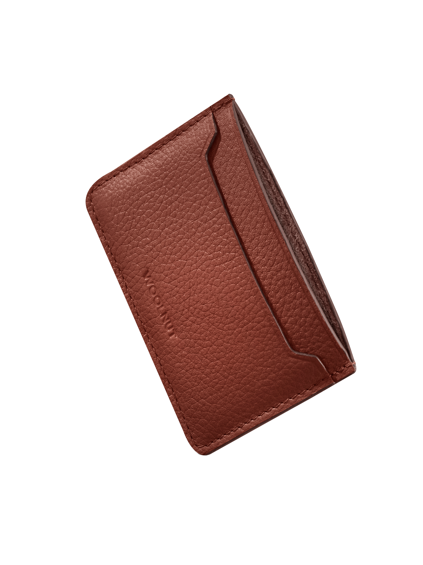 Woolnut Leather Card Holder - Cognac