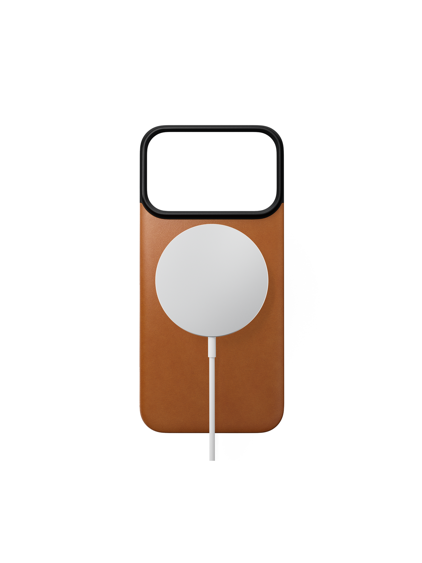 Nomad Magnetic Back with Horween Leather for iPhone 18 Pro - Saddle