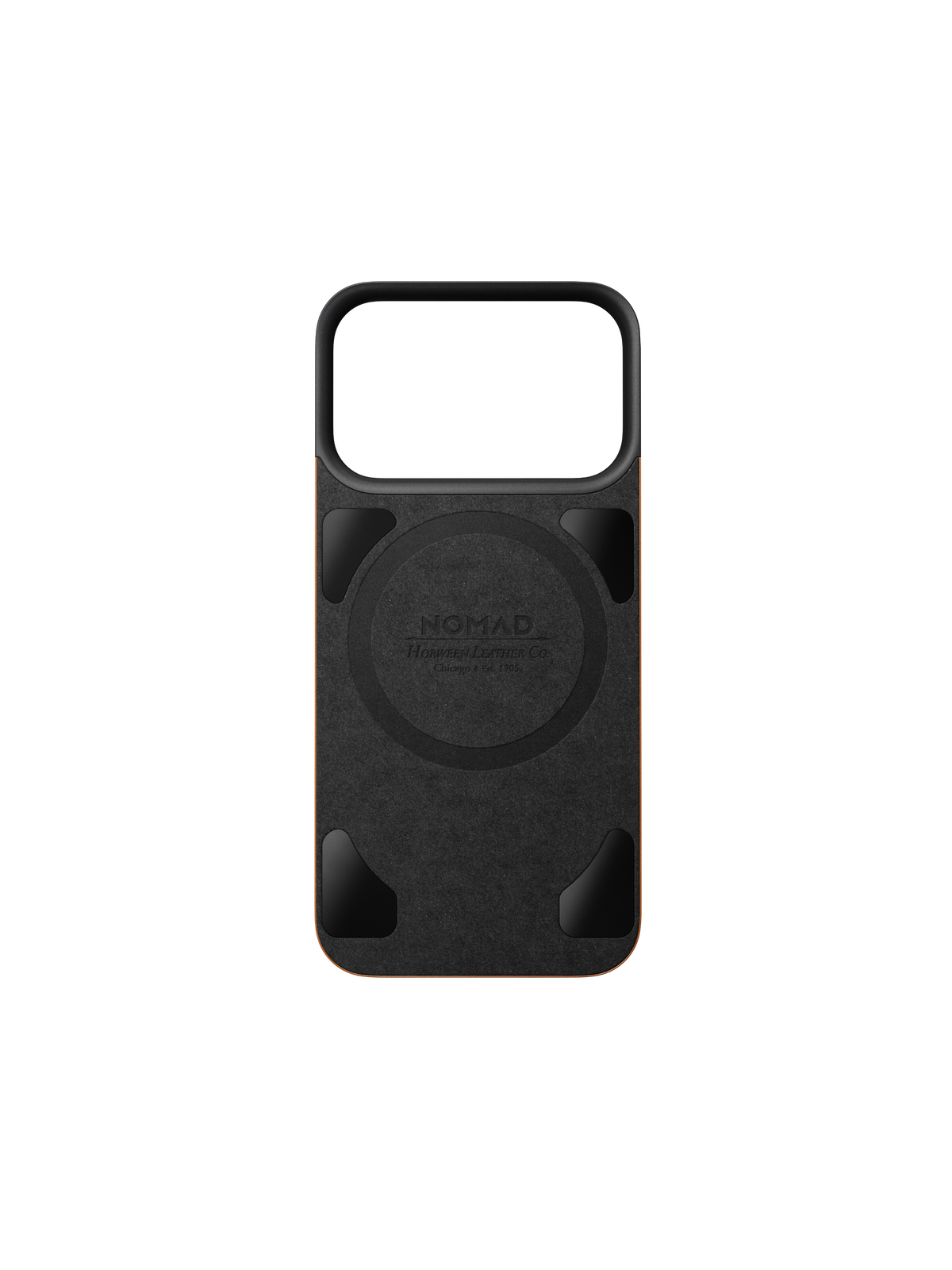 Nomad Magnetic Back with Horween Leather for iPhone 18 Pro - Saddle