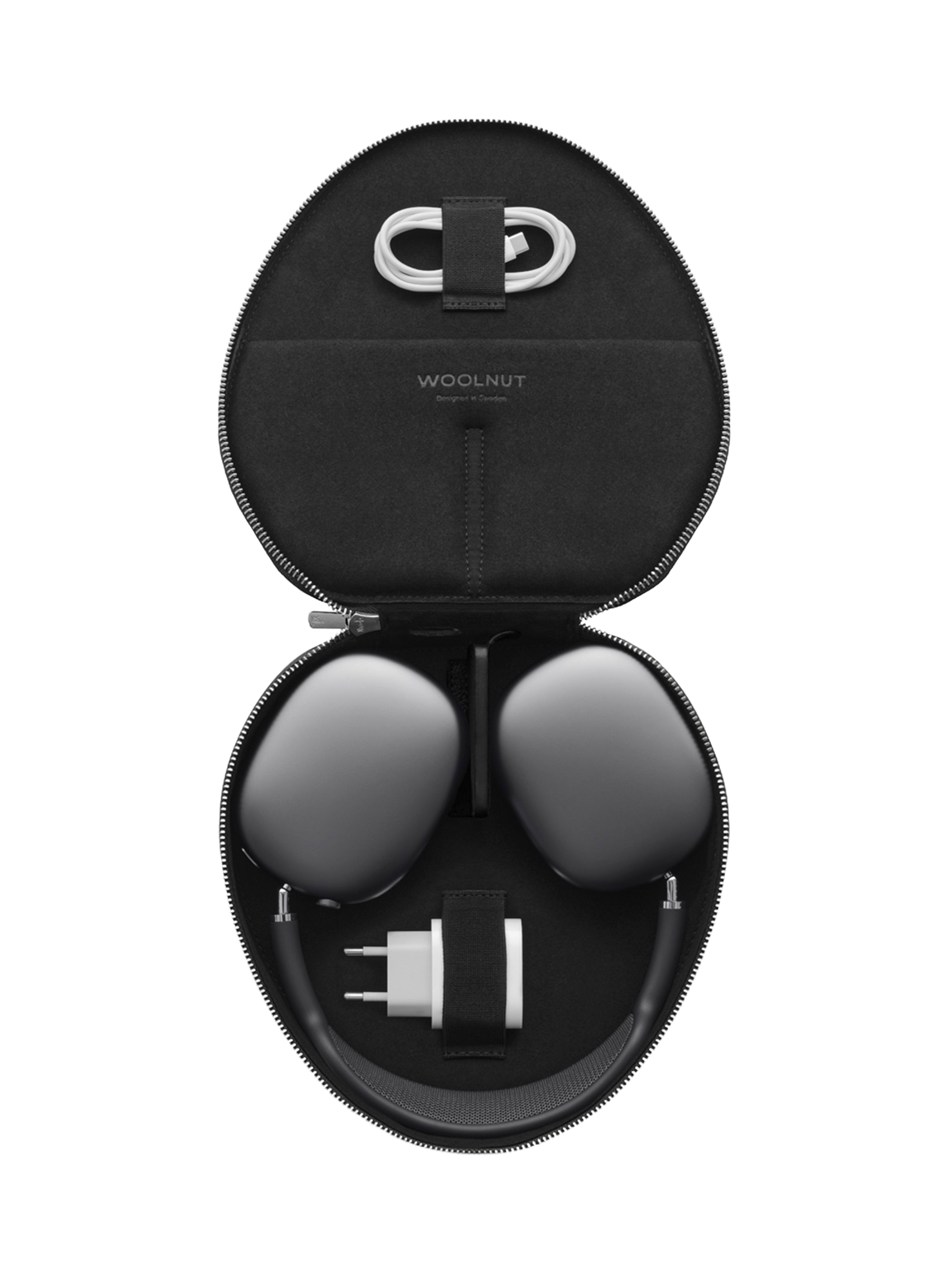 Woolnut Leather Case for AirPods Max - Black