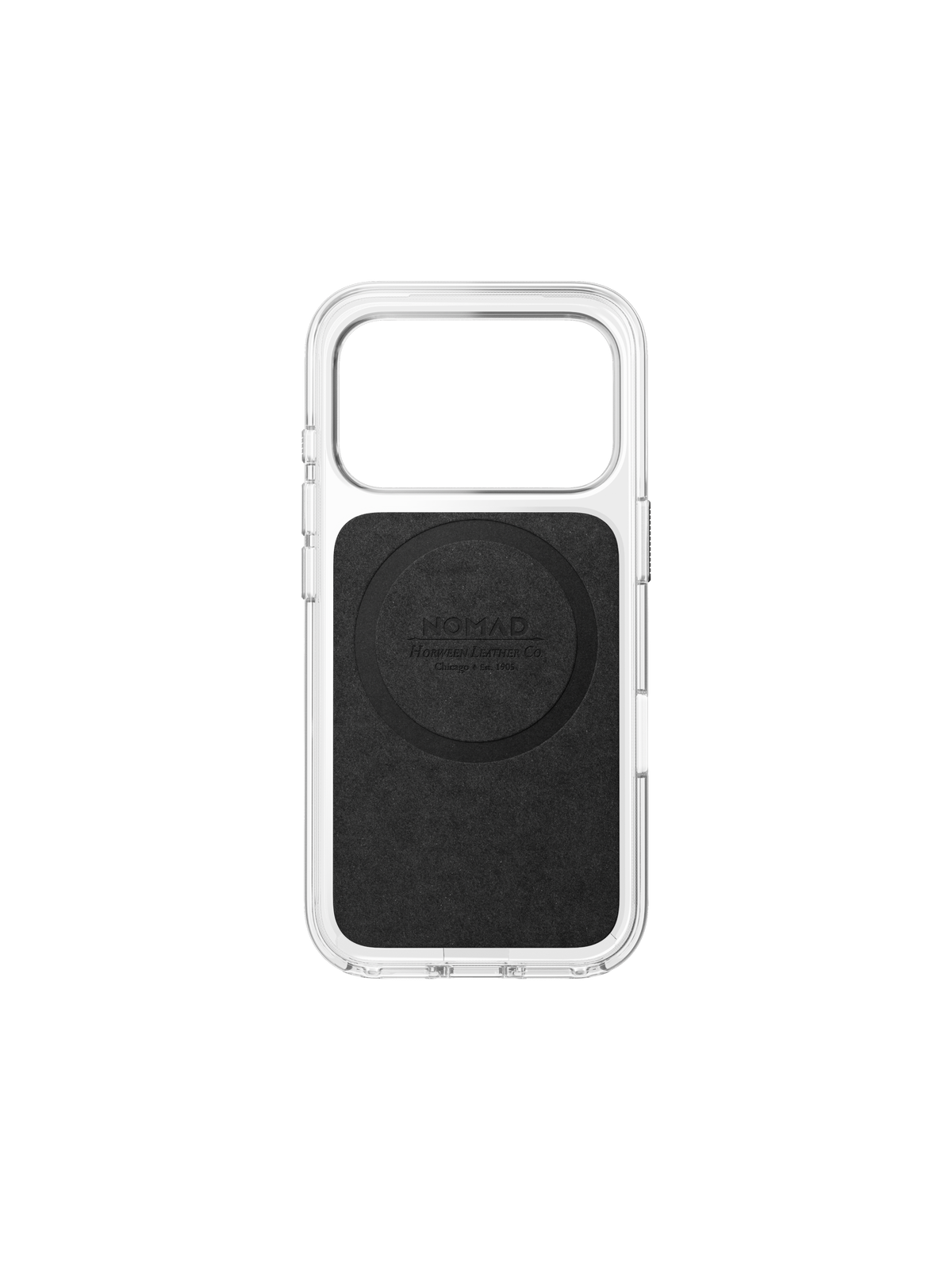 Nomad Clear Case with Horween Leather for iPhone 18 Pro - Saddle
