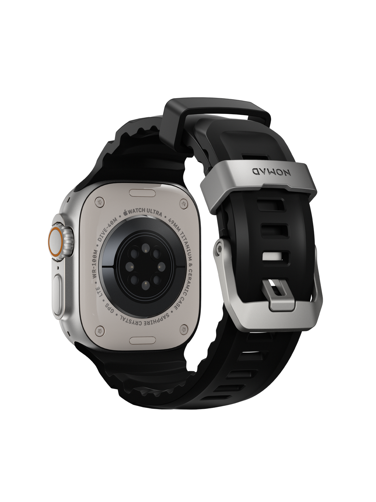 Nomad Rocky Point Band V2 - 46/49mm - Natural Hardware - Carbon Black