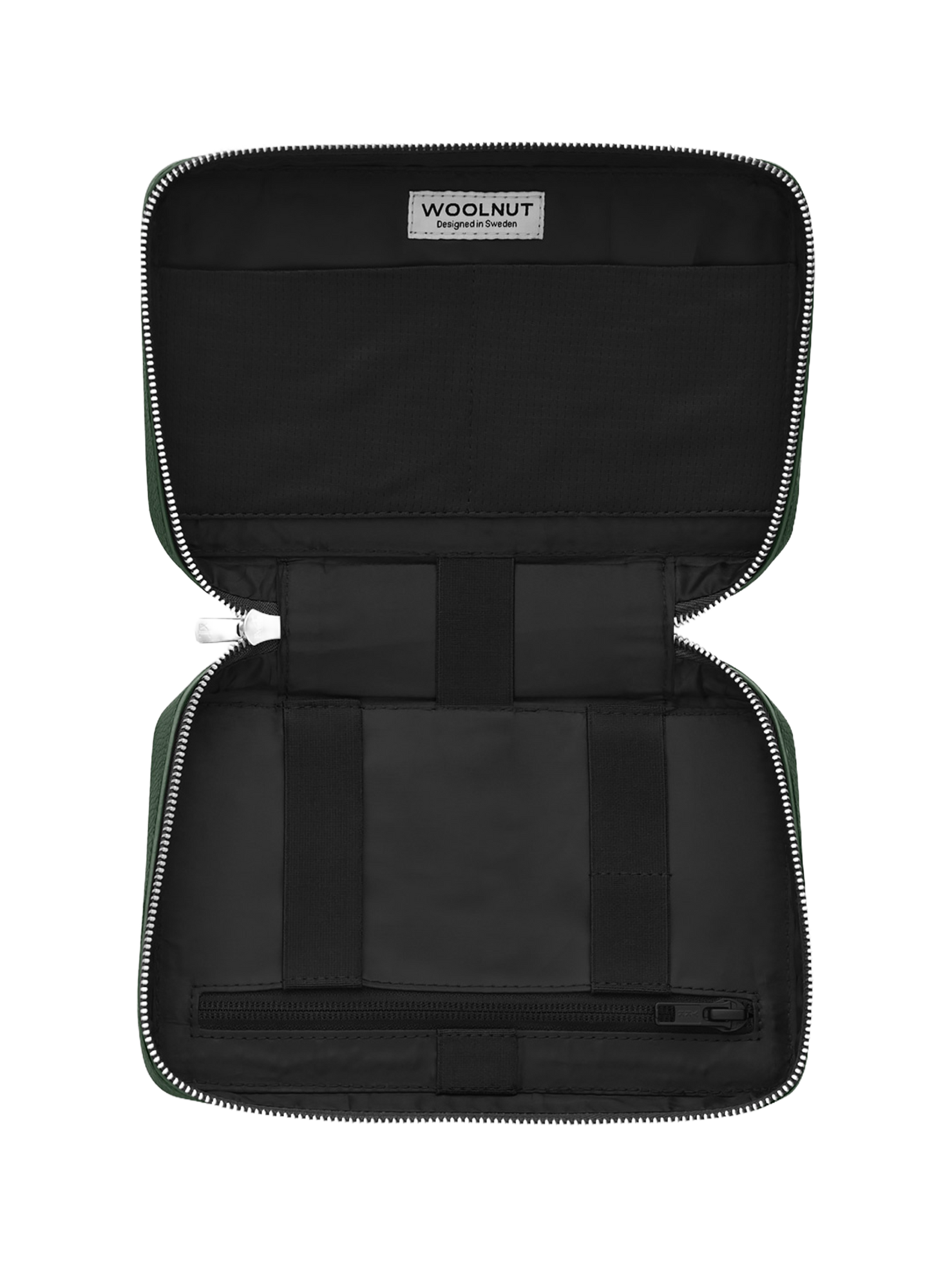 Woolnut Leather Tech Organiser - Green