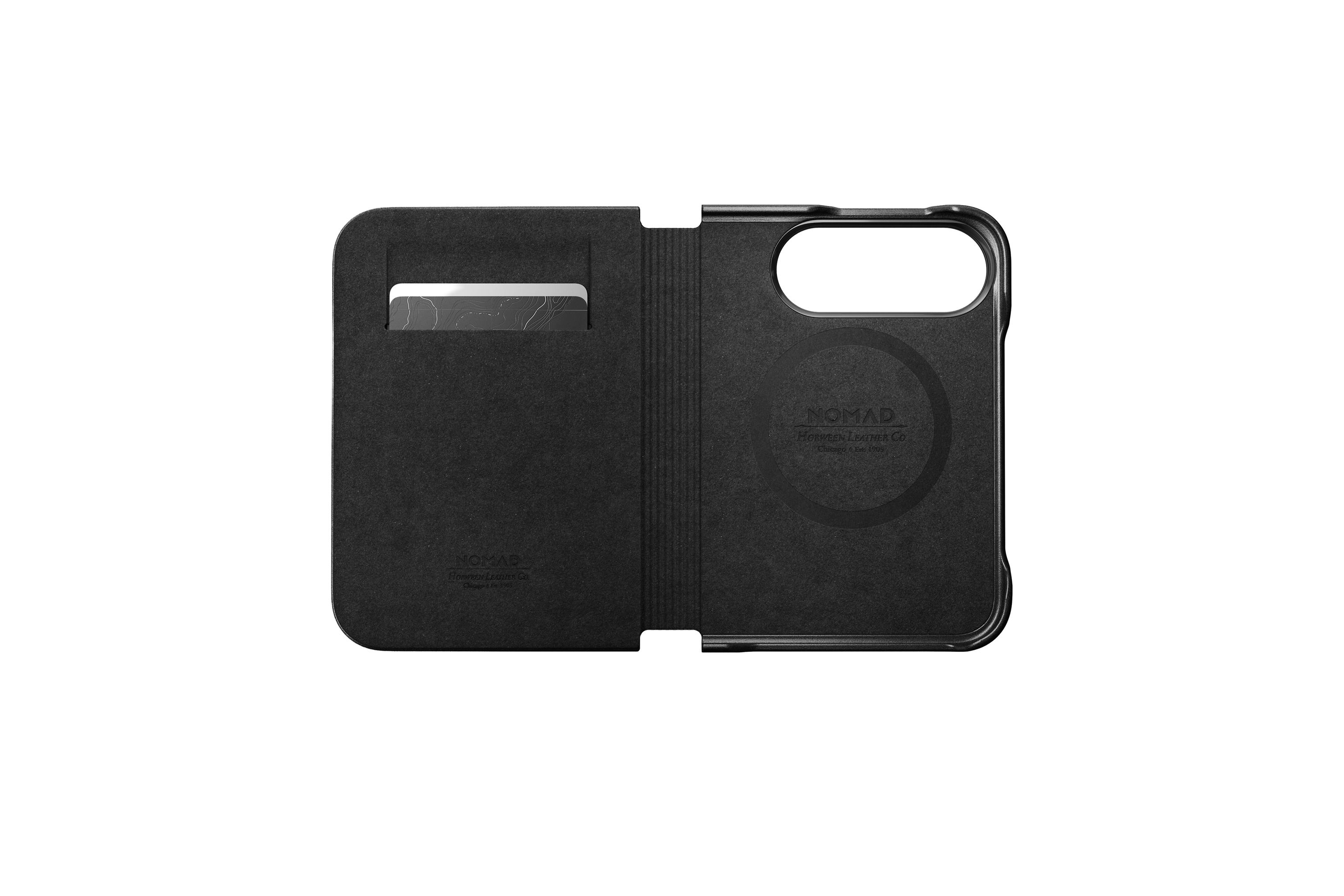 Nomad Traditional Folio with Horween Leather for iPhone Duo - Black
