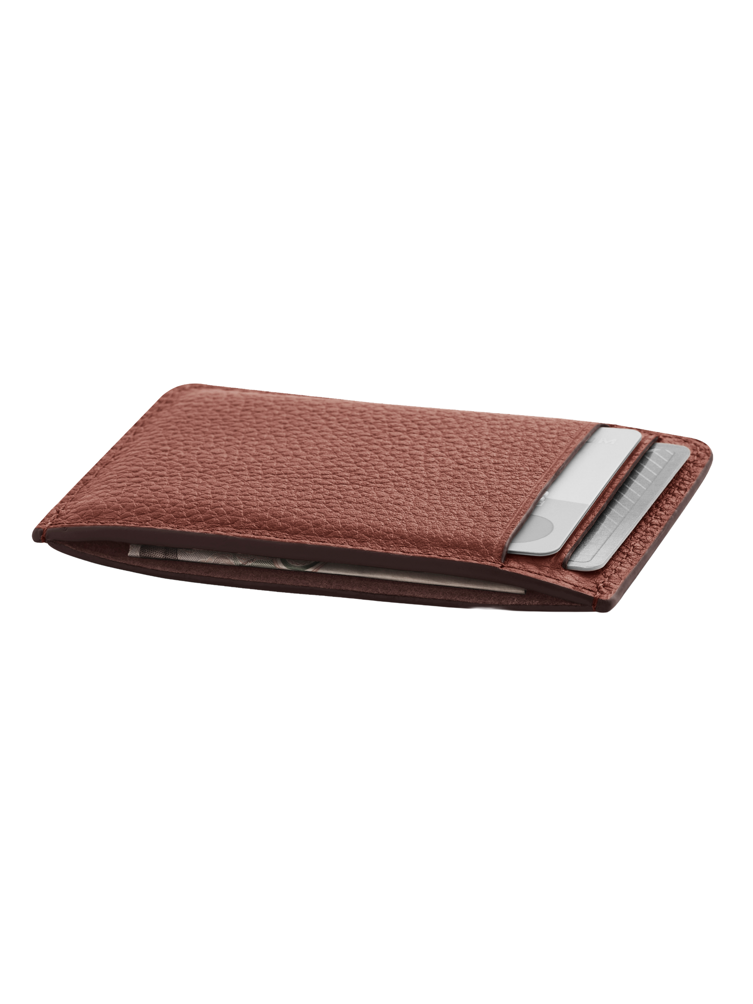 Woolnut Leather Card Holder - Cognac