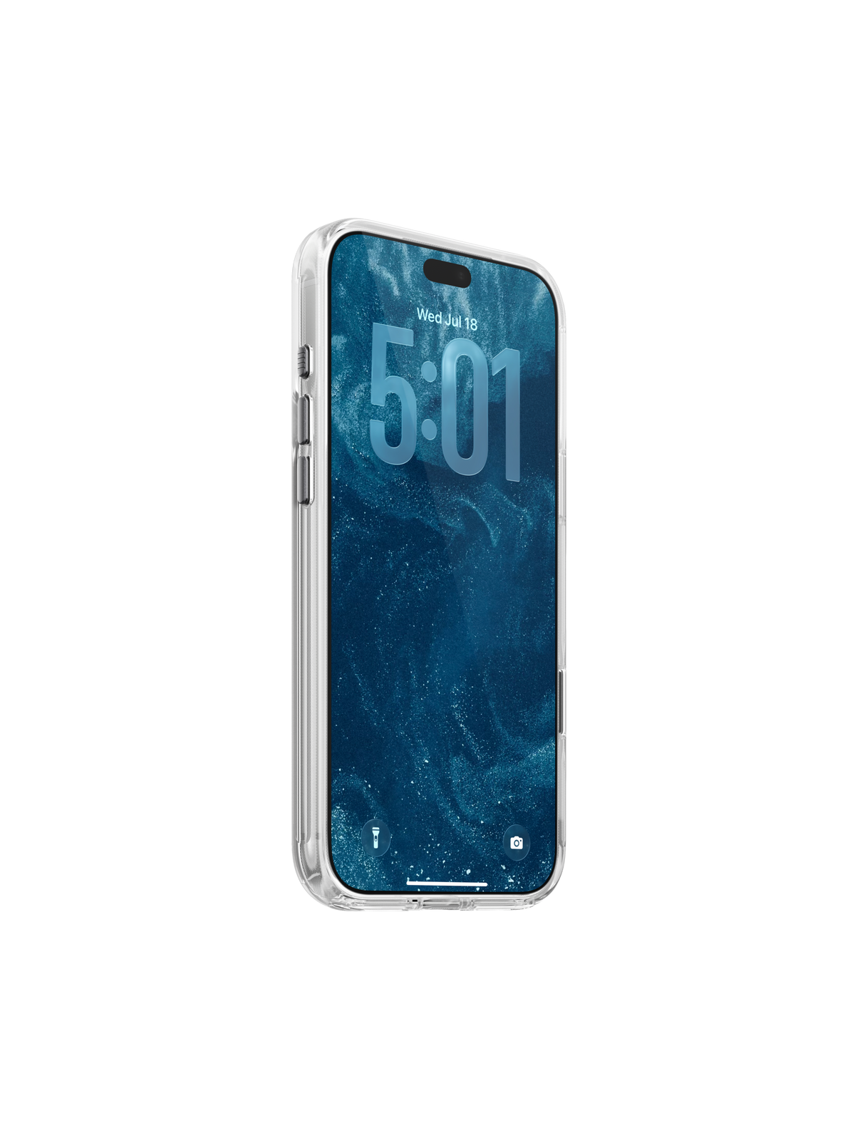 Nomad Clear Case with Horween Leather for iPhone 18 Pro Max - Saddle