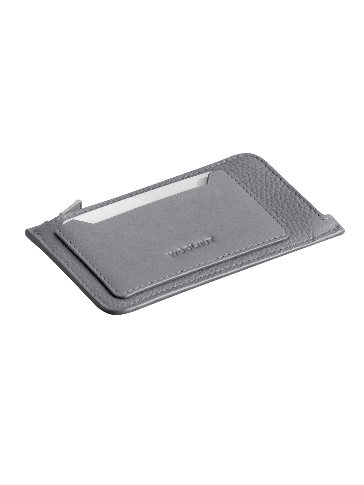 Woolnut Leather Folio Wallet - Grey