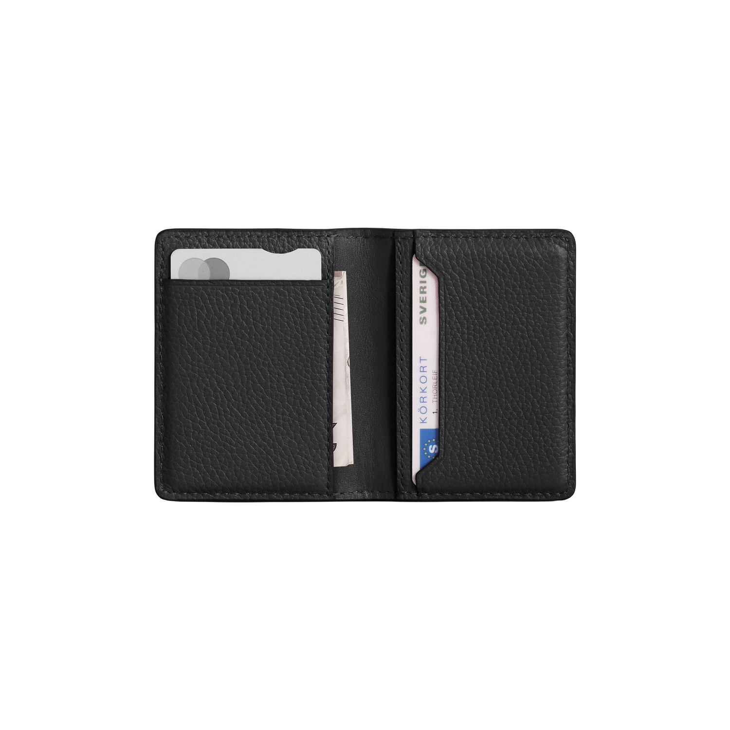 Woolnut Leather Wallet - Black