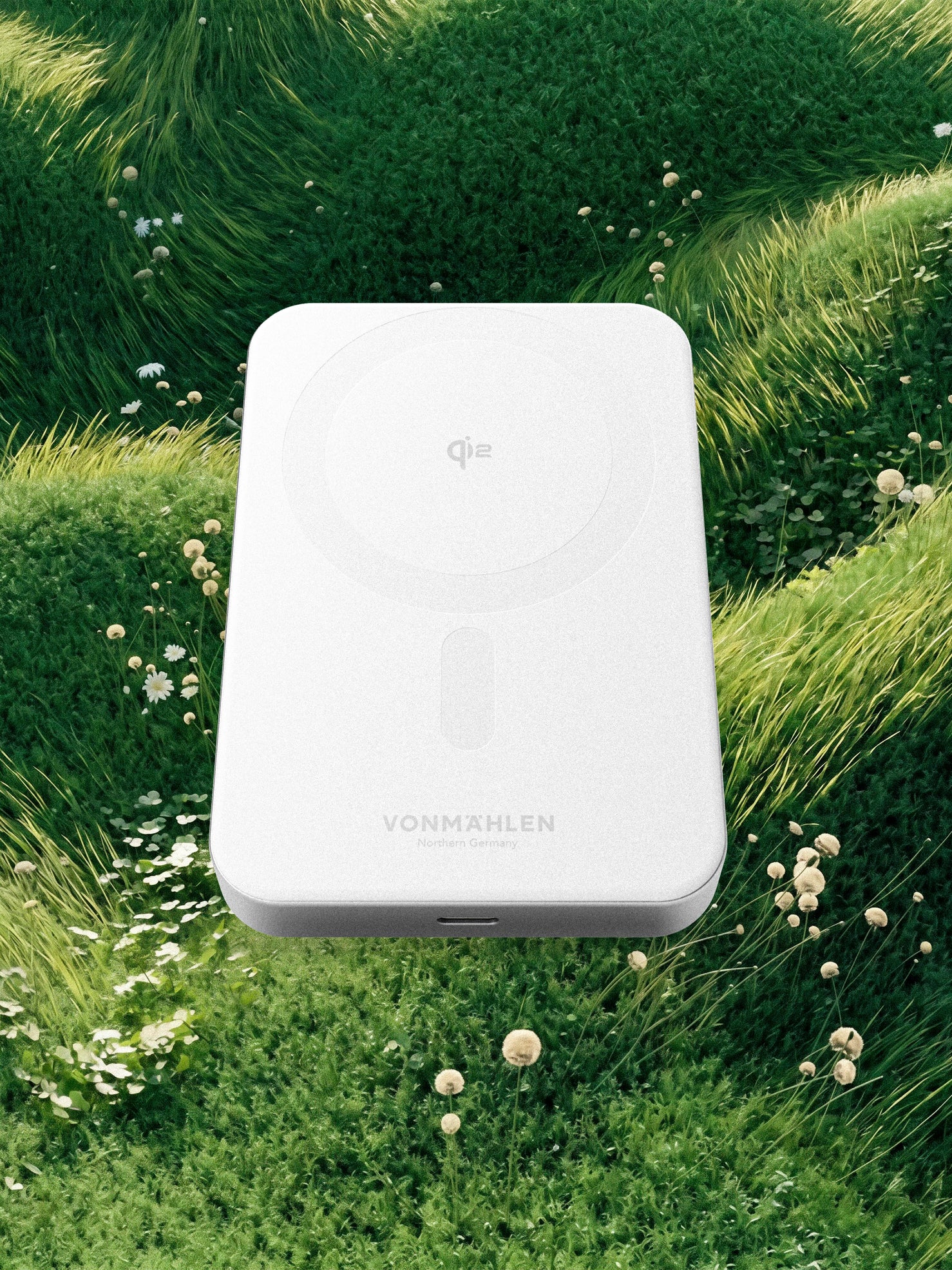 Vonmahlen Evergreen Mag Pro 10,000 mAh Power Bank with Kickstand - White