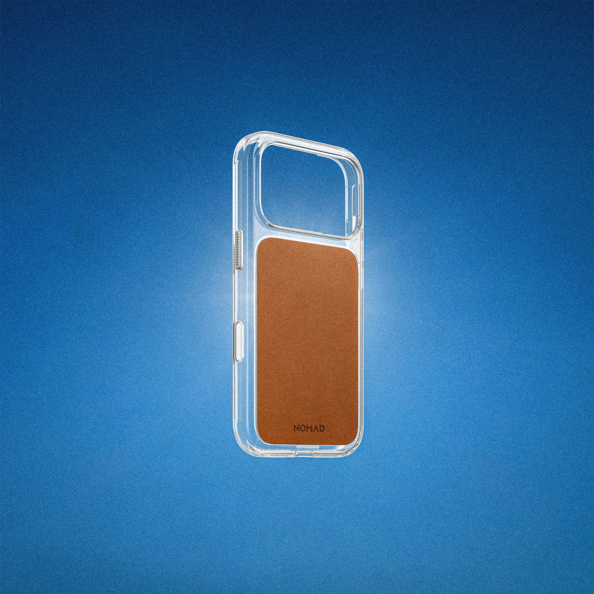 Nomad Clear Case with Horween Leather for iPhone 18 Pro - Saddle