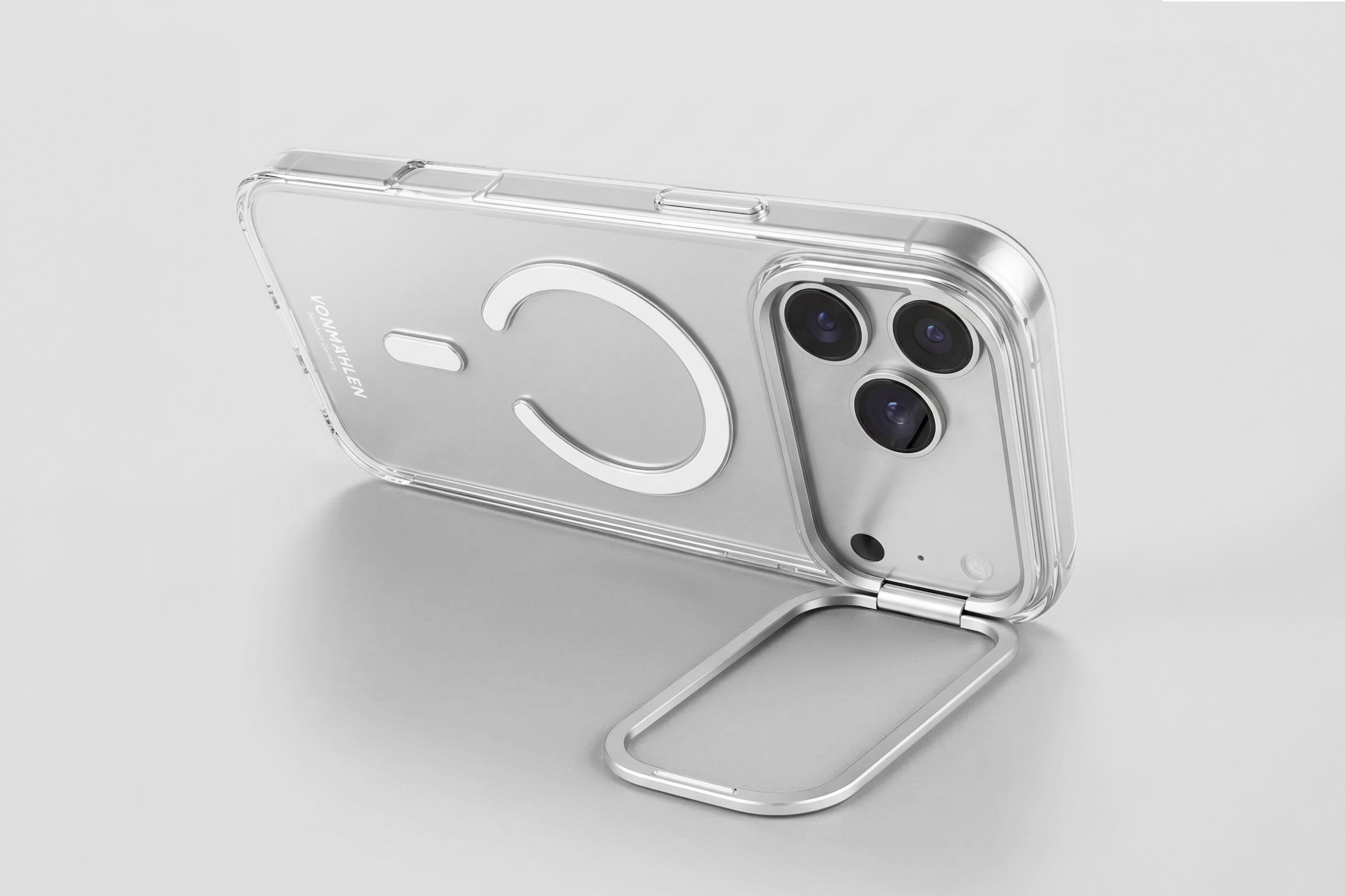 Vonmaehlen Transparent Case + Kickstand for iPhone 18 Pro