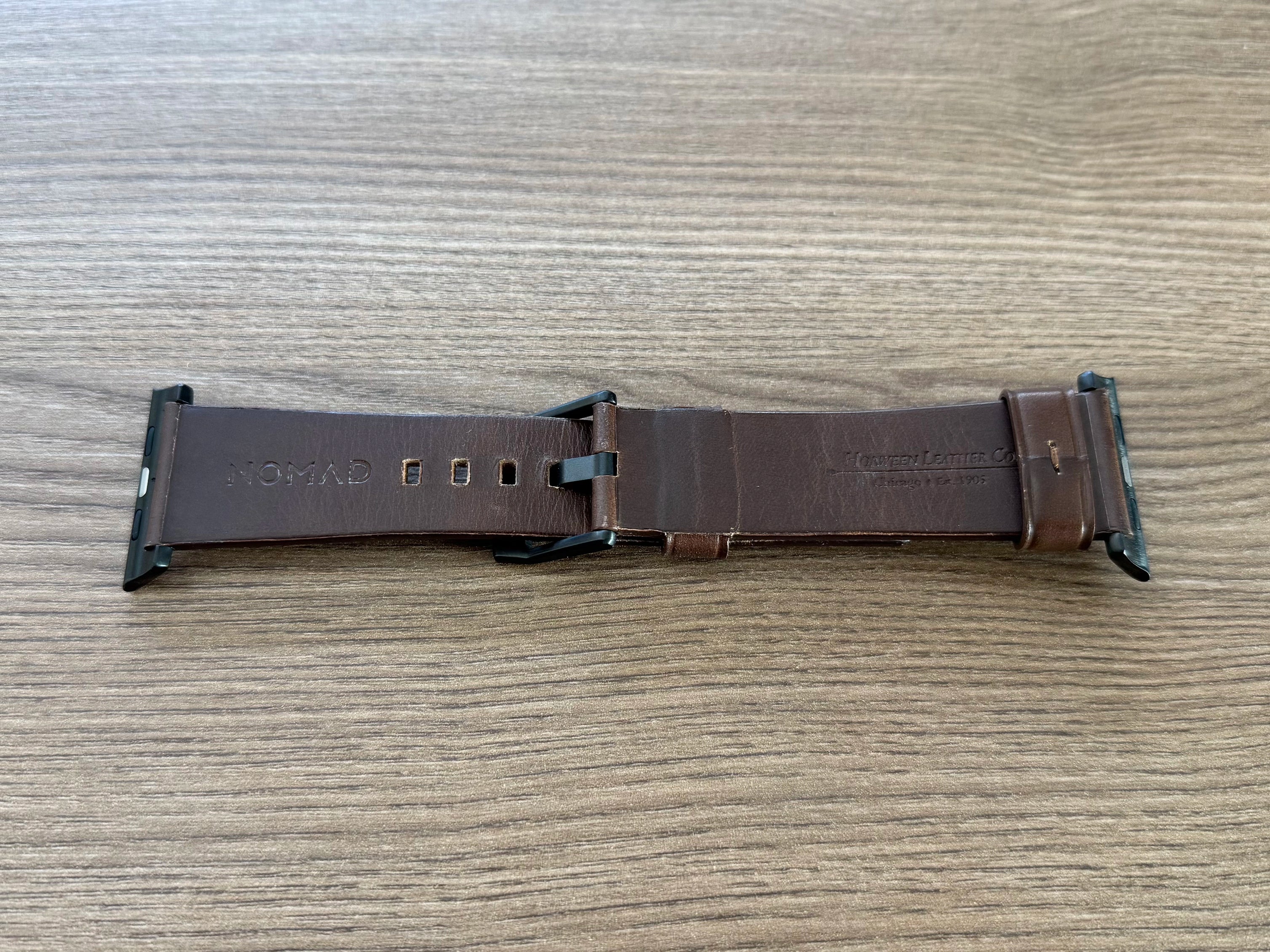 Nomad Modern Band with Horween Leather - 46/49mm - Black Hardware - Brown - Open Box