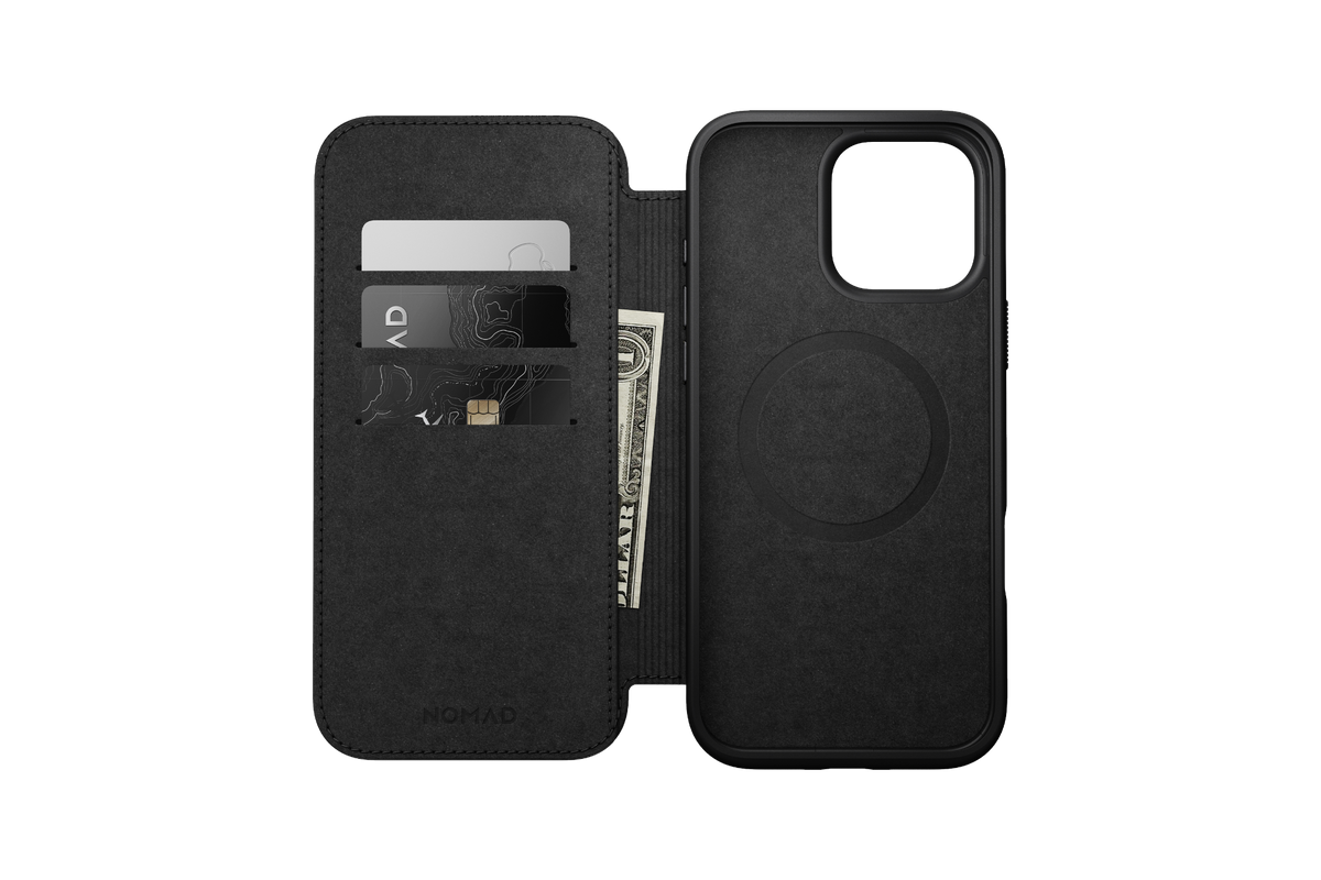 Nomad Modern Leather Folio for iPhone 16 Pro Max - Brown