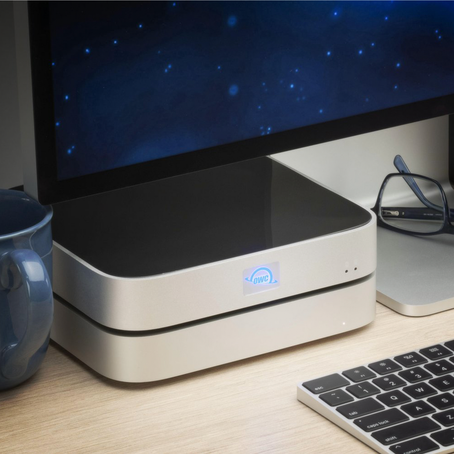 OWC miniStack STX Enclosure & Thunderbolt Hub - Silver
