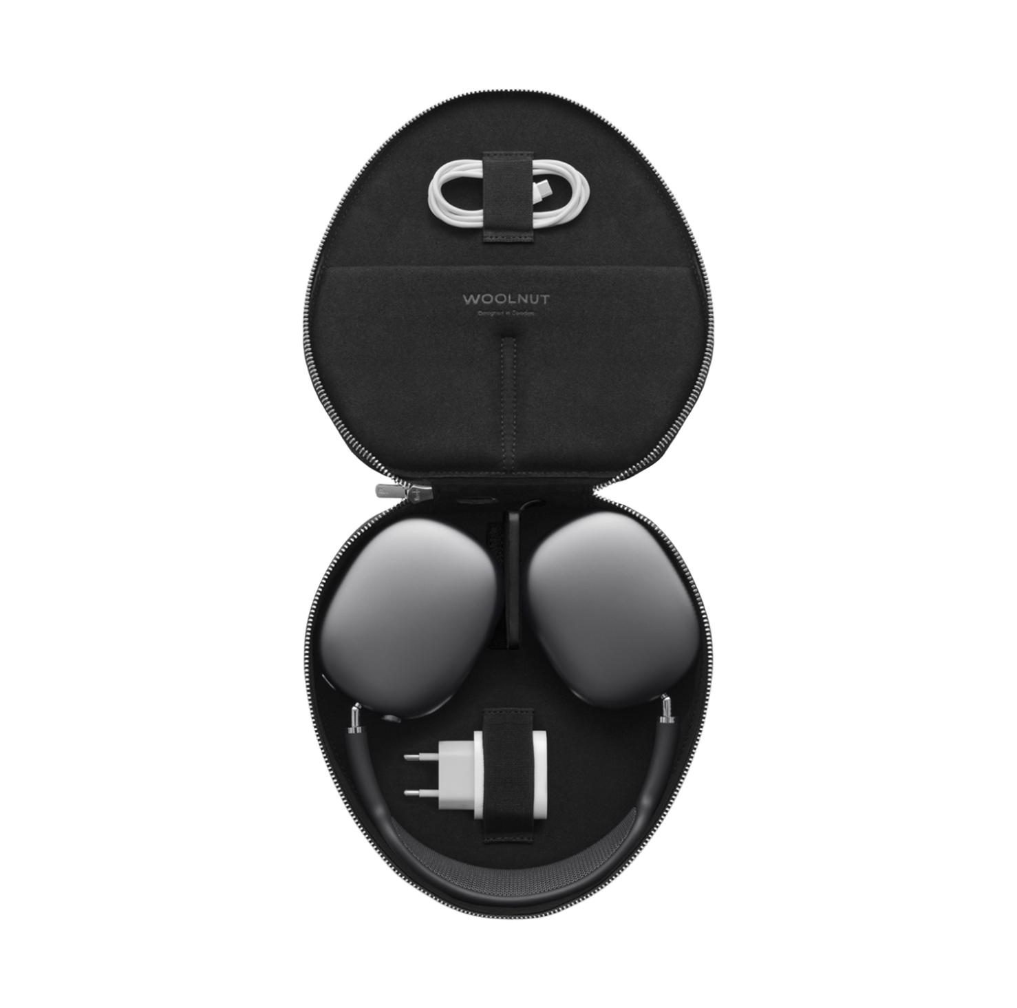 Woolnut Leather Case for AirPods Max - Black