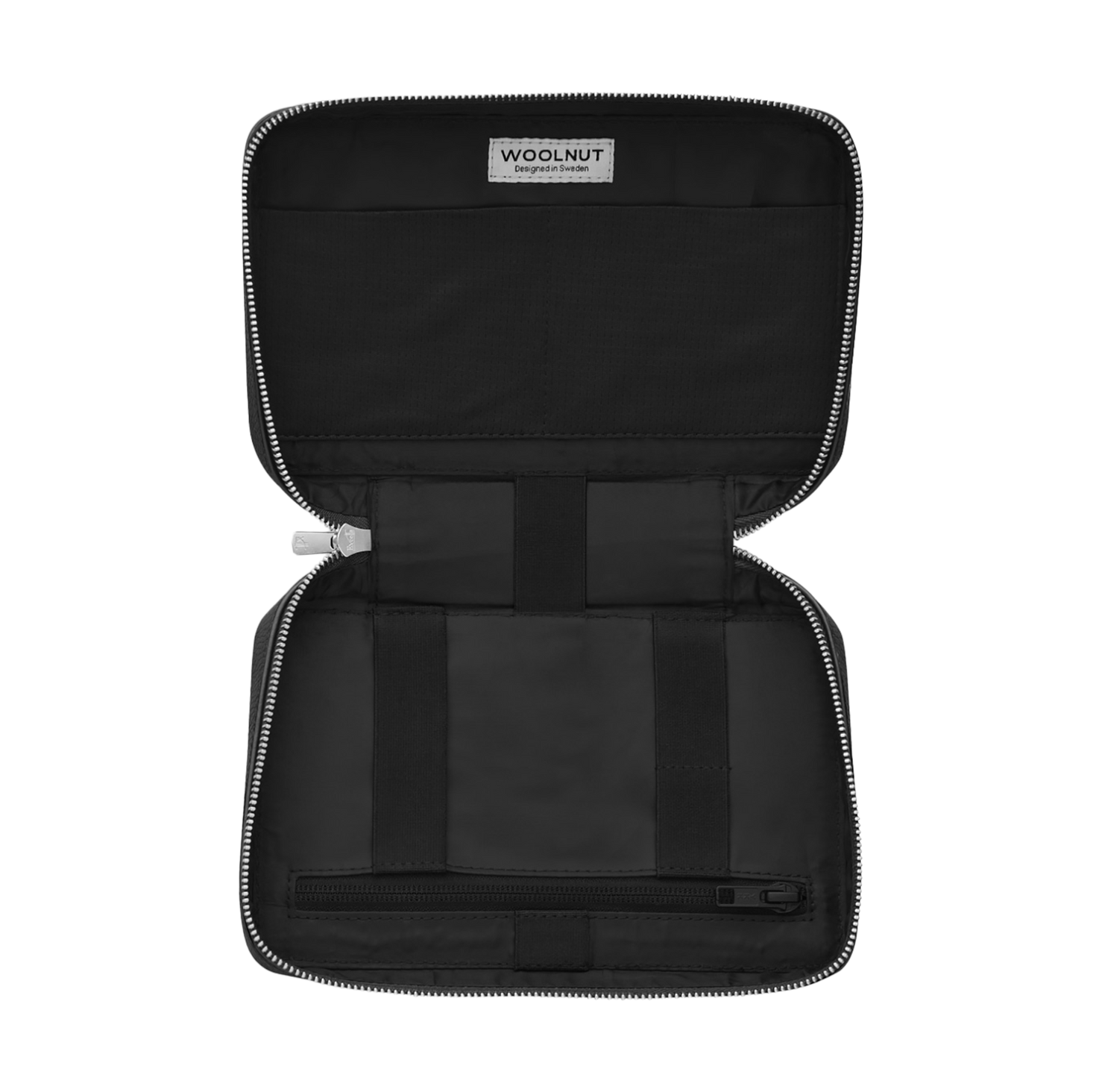 Woolnut Leather Tech Organiser - Black